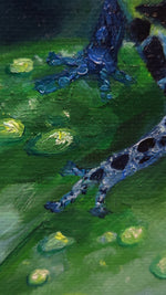 Load image into Gallery viewer, "Awaiting Dinner" Portrait of a Ranitomeya Variabilis Southern || 8x10" Original Oil on Canvas

