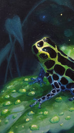 Load image into Gallery viewer, "Awaiting Dinner" Portrait of a Ranitomeya Variabilis Southern || 8x10" Original Oil on Canvas
