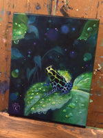 Load image into Gallery viewer, "Awaiting Dinner" Portrait of a Ranitomeya Variabilis Southern || 8x10" Original Oil on Canvas
