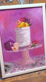 Load image into Gallery viewer, Pink Cake || 5x7" Original Oil Painting
