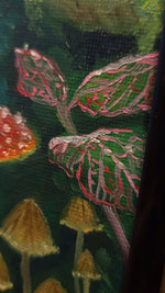 Load image into Gallery viewer, Cobalt &amp; Amanita || 5x7" Original Oil Painting
