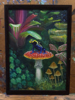 Load image into Gallery viewer, Cobalt &amp; Amanita || 5x7" Original Oil Painting
