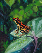 Load image into Gallery viewer, "Gold Legged" Portrait of a Ranitomeya Uakarii Gold Legged Frog || 8x10" Original Oil on Canvas
