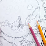 Load image into Gallery viewer, Coloring Page Pack || Five Fairy Themed Line Art Pages
