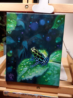 Load image into Gallery viewer, &quot;Awaiting Dinner&quot; Portrait of a Ranitomeya Variabilis Southern || 8x10&quot; Original Oil on Canvas
