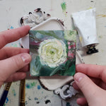 Load image into Gallery viewer, Gentle Floral || Mini Oil Painting on Canvas || Display Easel Included
