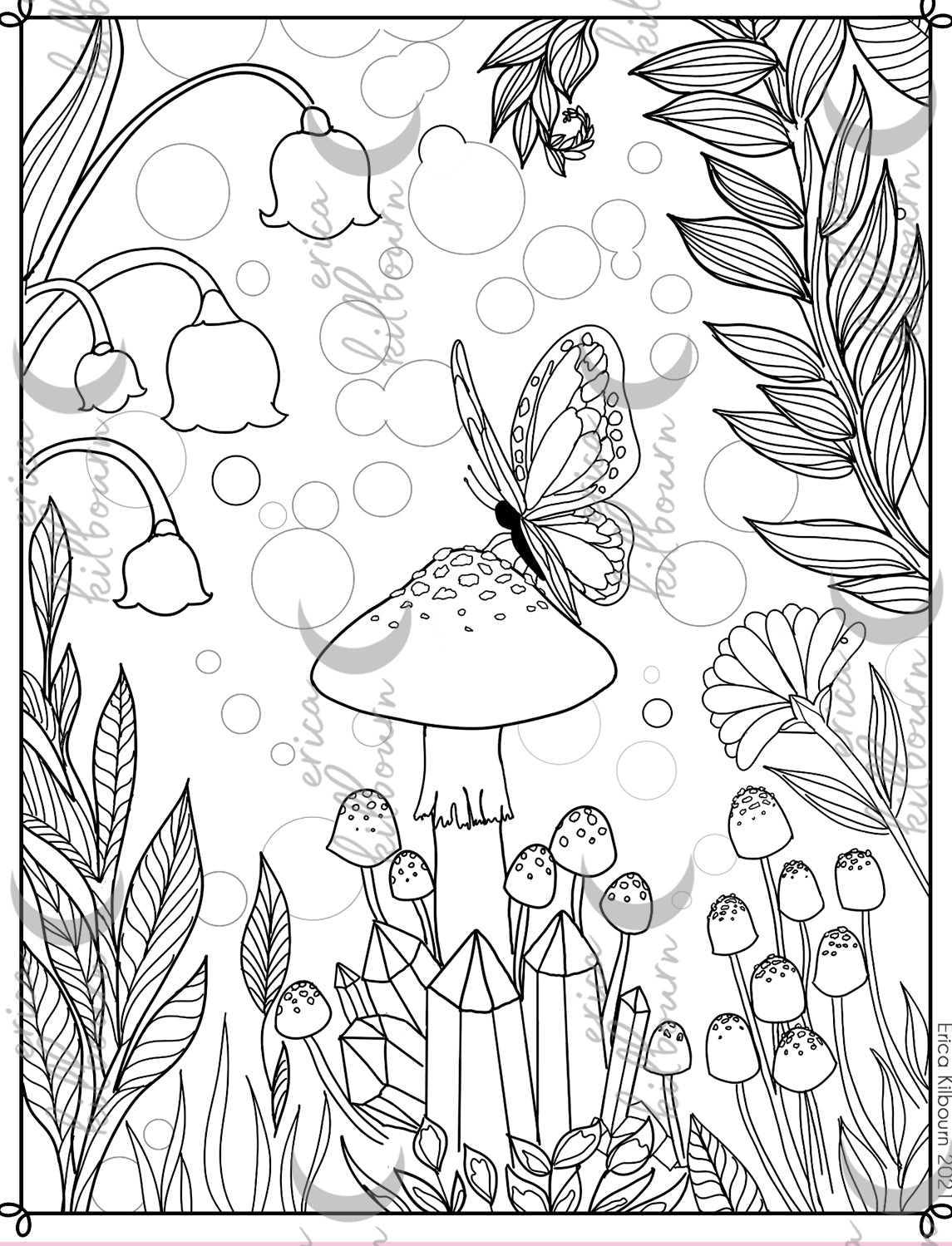 Coloring Page Pack || Five Fairy Themed Line Art Pages