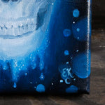 Load image into Gallery viewer, Skull in Blue || 5x7&quot; Original Oil Painting on Canvas - Erica Kilbourn Art
